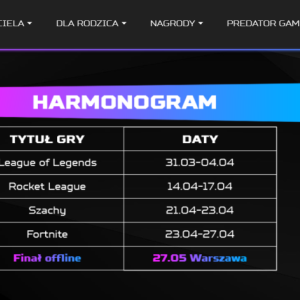 Harmonogram rozgrywek