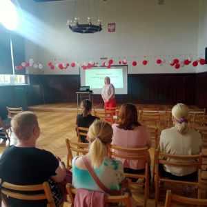 Spotkanie prowadzone przez psychologa - panią Martę Niemczynowską