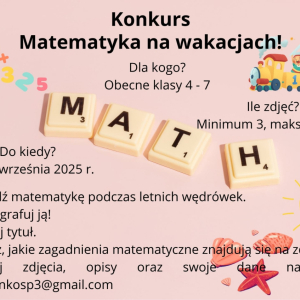 "Matematyka na wakacjach!"