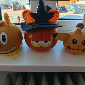 Szkolny Konkurs plastyczny pt. " Bajkowa dynia" – prace uczniów. Fot.1