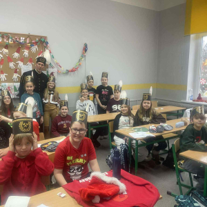 Wizyta pana Dominika Chociaja, górnika z grupy PGNiG - absolwenta naszej szkoły - fot. 2