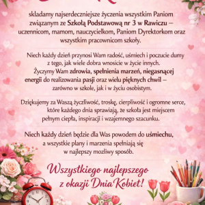 Życzenia z okazji Dnia Kobiet