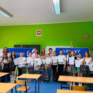 Mistrz Ortografii - uczestnicy Gminnego Konkursu Ortograficznego klas III
